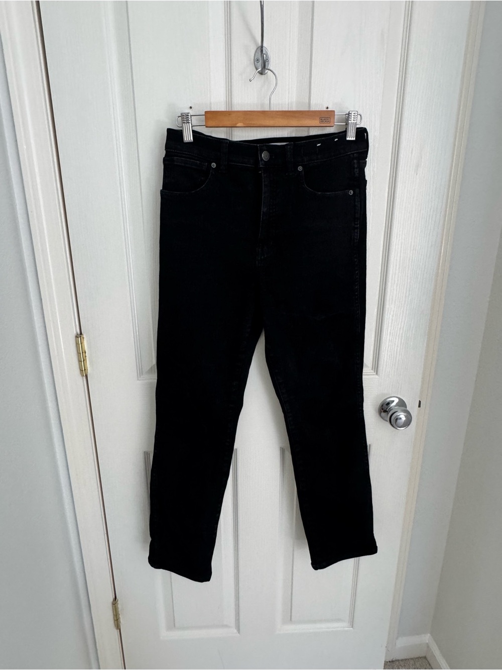 Madewell Pencil Black Straight Jeans